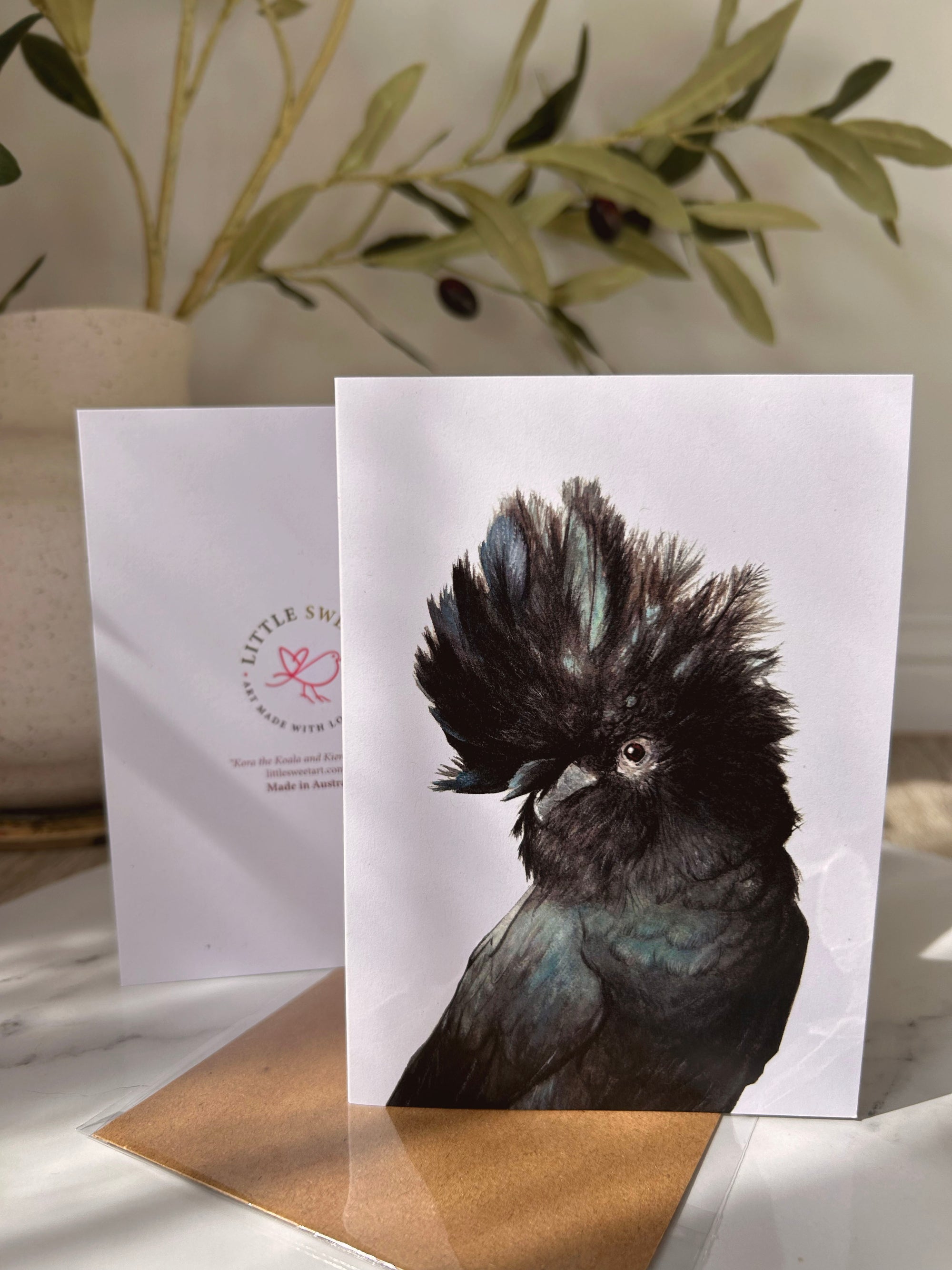 "Billy the Black Cockatoo" Greeting Card